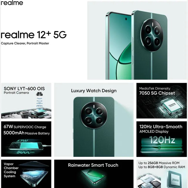 Realme 12+ 5G- Pioneer Green