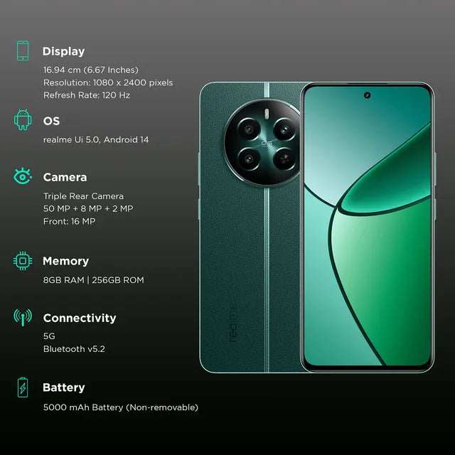 Realme 12+ 5G- Pioneer Green