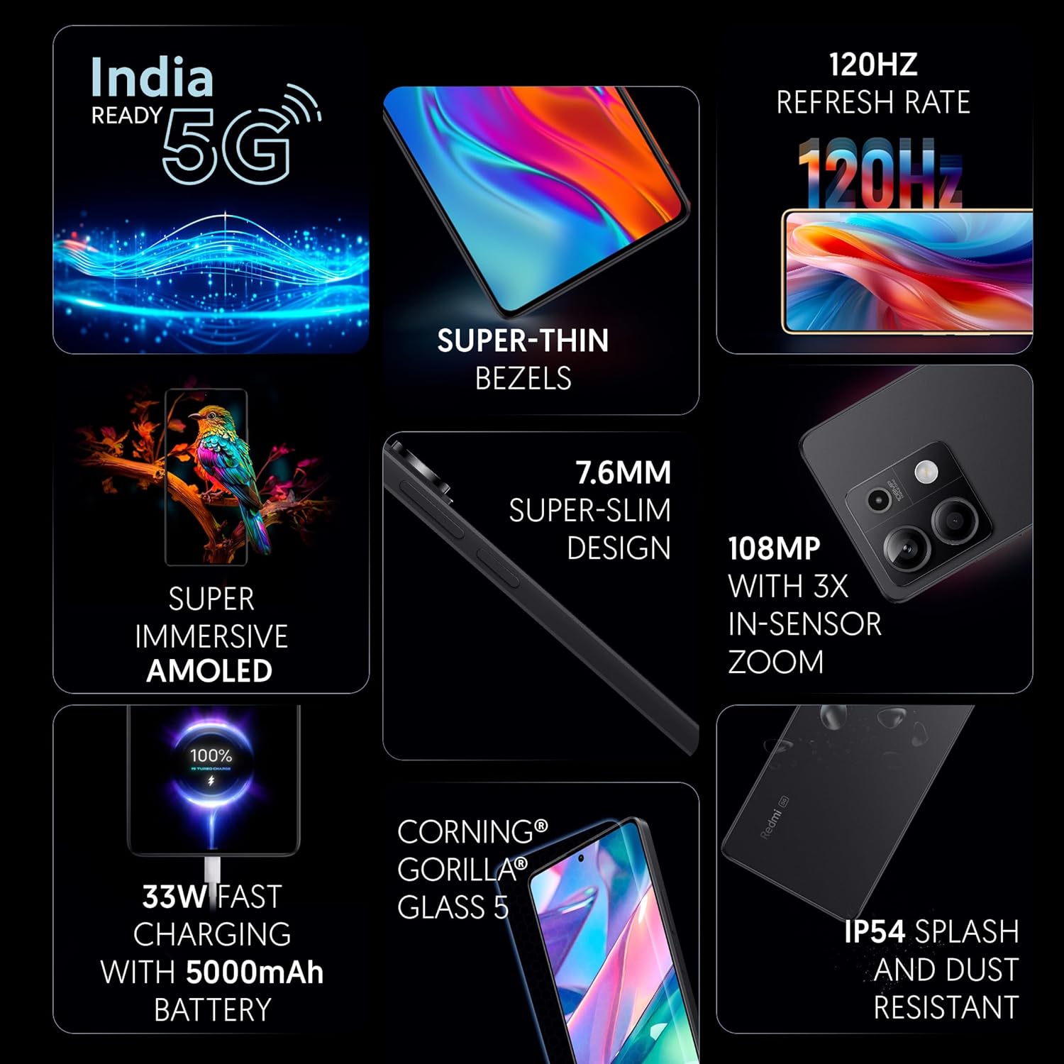 Redmi Note 13 5G-Stealth Black