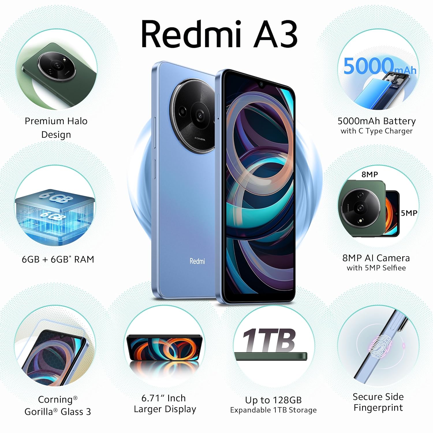 Redmi A3-Lake Blue