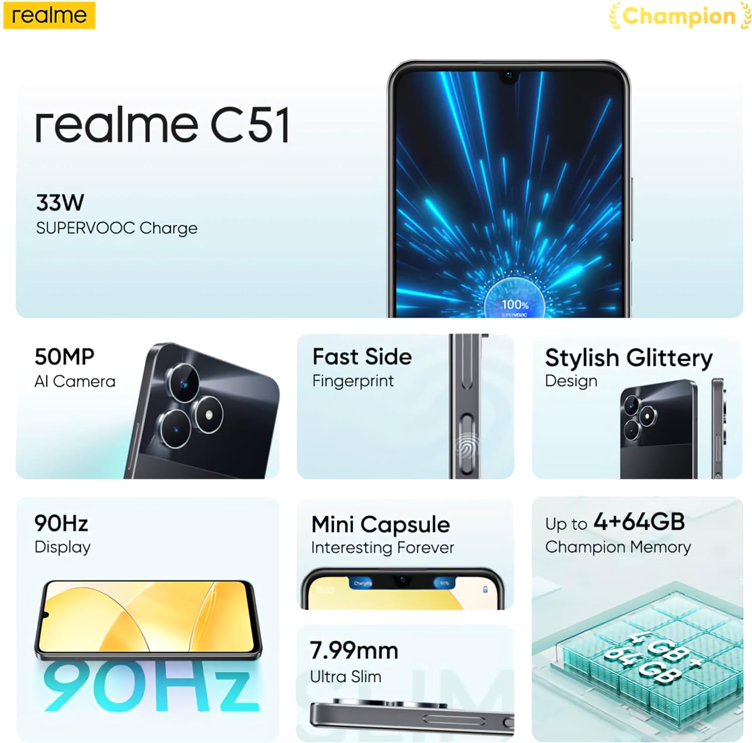 Realme C51 - Carbon Black